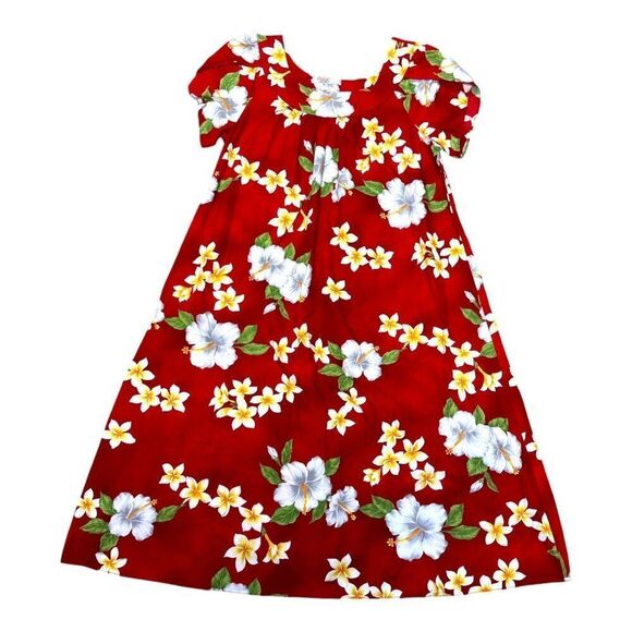 Vintage Royal Creations Hawaii S Hawaiian Muumuu Tiki Dress Split Sleeve Pocket - Picture 1 of 7